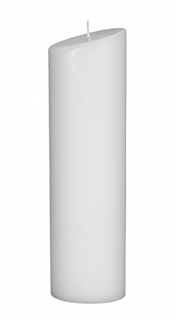 Stumpenkerzenrohling Ellipse, Oval abgeschrägt, gross